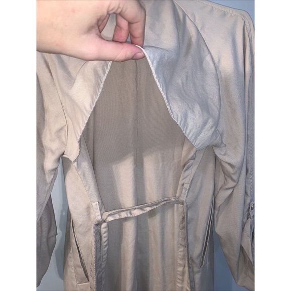 TopShop Beige Summer Trench Coat NWOT Sz 6 - Picture 9 of 10